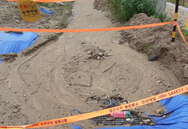 괴화산 중심의 반곡동 4-1생활권 '친환경 창조단지(Eco-Creative Town)'. 부지조성은 한화건설이, 조경공사는 태원건설산업㈜가 시공, 지난 2019년 준공했지만 부실시공 둥 숱한 문제점을 드러냈다. 서중권 기