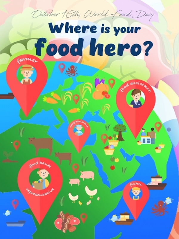김소연(한국외국인학교 10학년) 양의 ‘식량 영웅(Food Hero)’ 포스터.