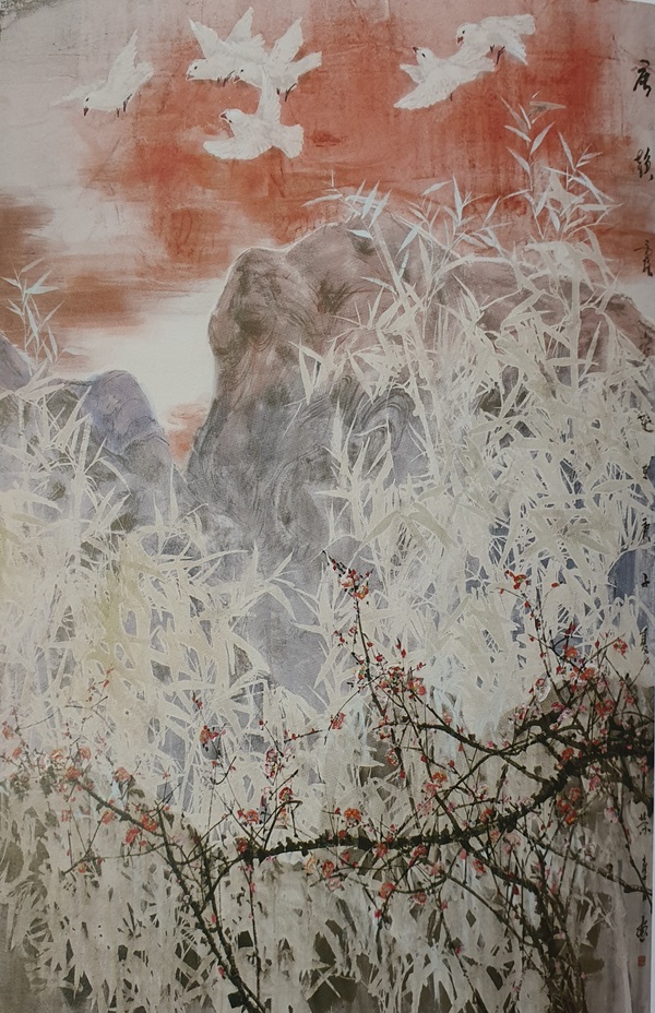 난징 작가 尤榮喜의 작품 ‘晨韻霞安’