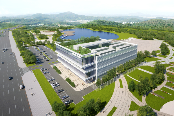 오는 2024년 대전 도안 호수공원에 건립될 ‘국회 통합디지털센터’ 조감도. 국회 제공