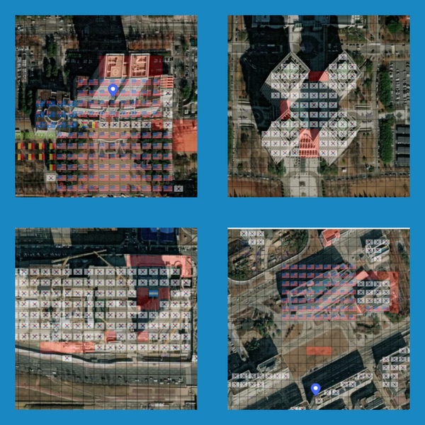  국내외 ‘구글 earth2’ 유저가 선점한 (시계방향)대전시청?정부대전청사?세종시청?신세계엑스포점 가상토지.