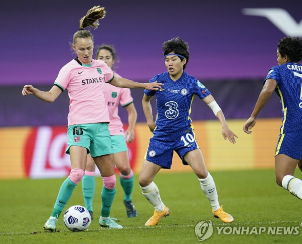 UWCL 결승전에 출전한 지소연 / 연합