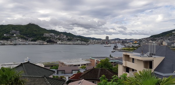 구라바엔에서 바라본 나가사키항