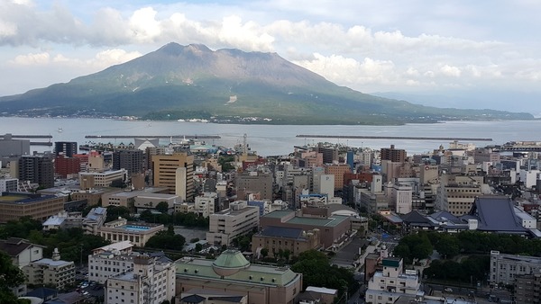 가고시사에서 본 사쿠라지마