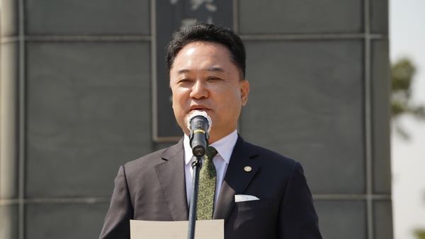 유경득 UPF회장이 환영사를 하고 있다. 천주평화연합(UPF) 대전·충청지구 제공