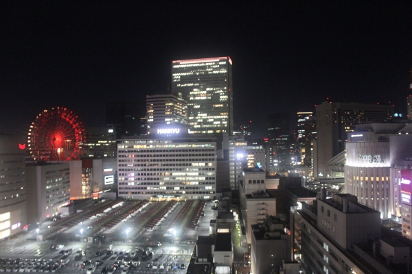 호텔에서 바라본 헵파이브 관람차,