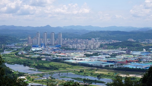 7구간 오봉산에서 바라본 대전.
