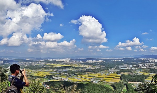 10구간 봉덕사 조망터에서 바라본 대전 서남부.