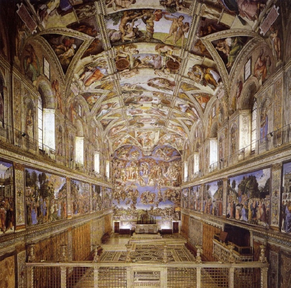 시스티나 성당 내부 전경