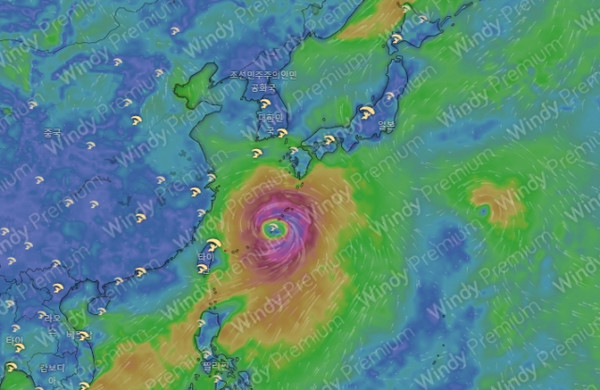 사진=유럽중기예보센터(ECMWF) 모델 예상 6호 태풍 카눈 8월 2일 0시 위치
