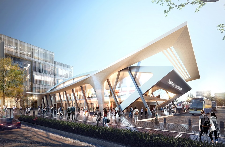 ▲ 유성복합터미널 투시도. 대전시 제공