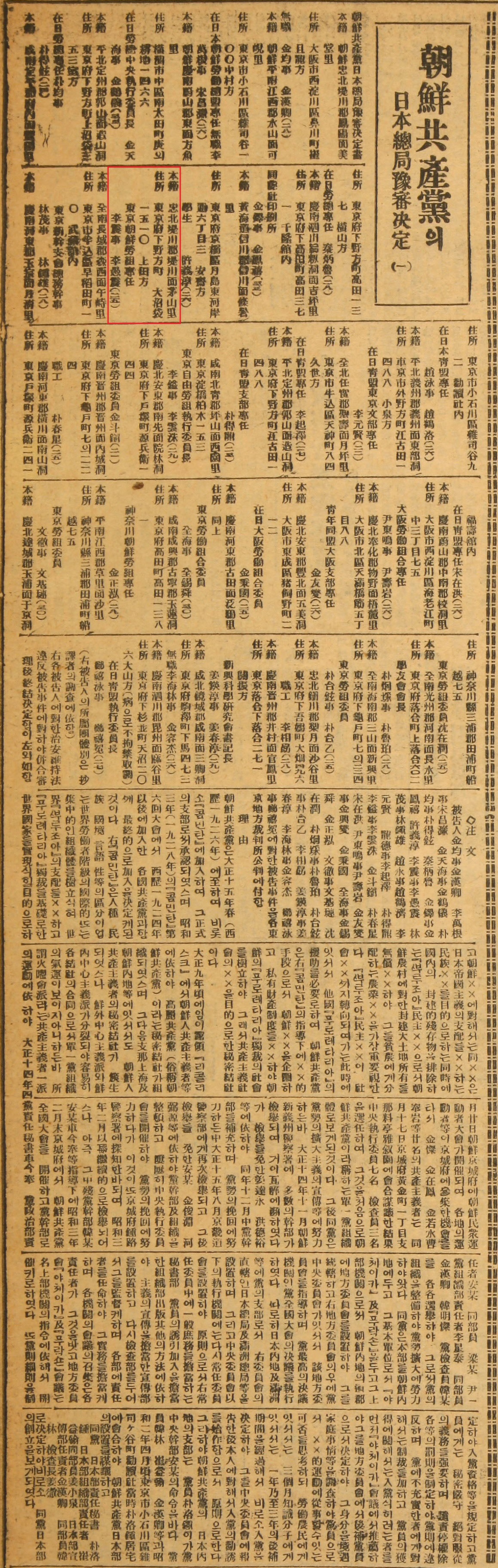 지난 1930년 8월 30일 중외일보에 실린 이우진 관련 기사. 독립기념관 한국독립운동사연구소 제공