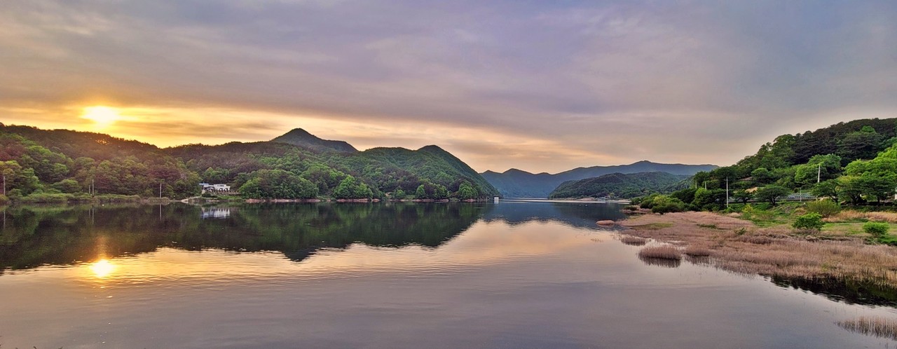 안터마을의 석양.