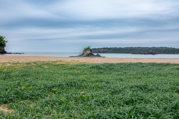 야영지에서 바라본 해수욕장