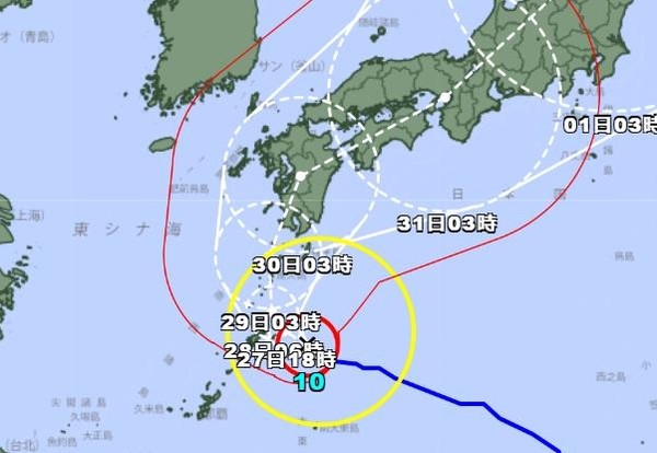 <b>태풍</b> '산산', 일본 서남부 접근... 우리나라 영향있을까?