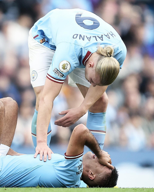 사진= 로드리 부상 장면. fabriziorom 인스타그램