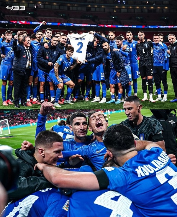 사진= 후반 추가시간 극적으로 역전 골을 넣은 그리스의 파블라디시. 433 인스타그램
