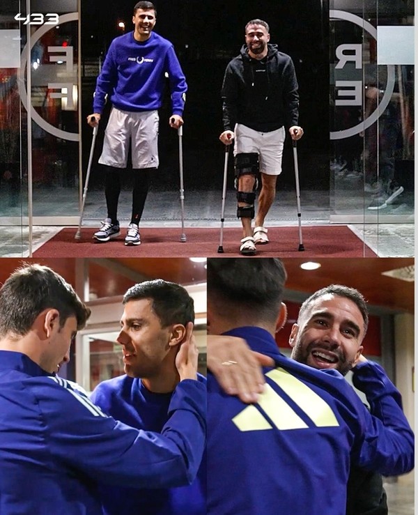 사진=로드리, 카르바할, 르노르망이 스페인 국가대표팀에 깜짝 방문했다. 433인스타그램