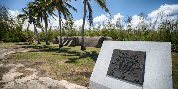 미국 원폭 표지석