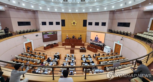 사진= 대전시의회 본회의장. 연합뉴스