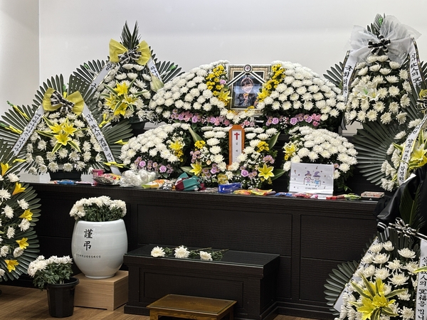 건양대학교병원 장례식장에 고 김하늘(7) 양의 빈소가 마련돼 있다. 김세영 기자 