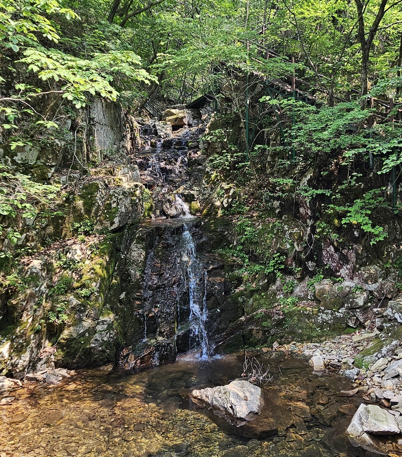 수량이 적어서 아닌 것 같지만 수락폭포 맞다.