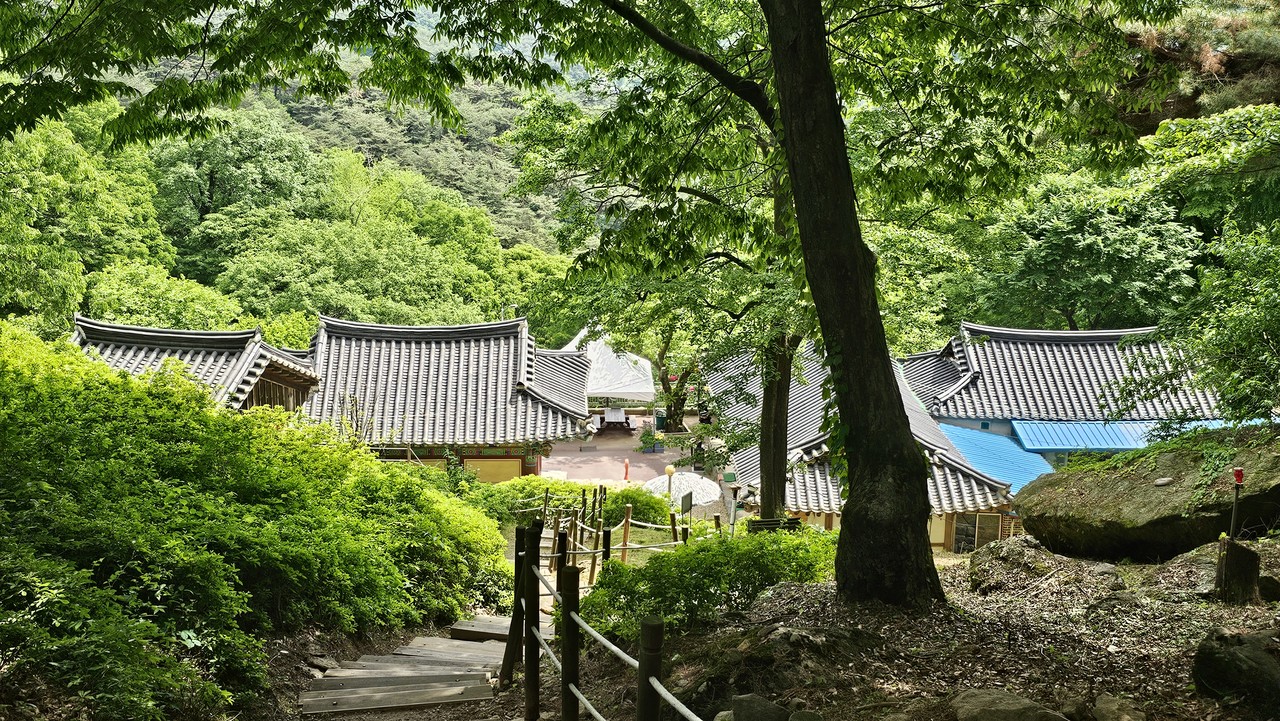 백범 김구가 수행했던 백련암 뒷모습.