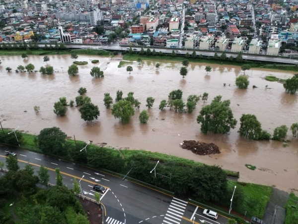 [대전 침수] 대전 홍수 현재 유등천 모습