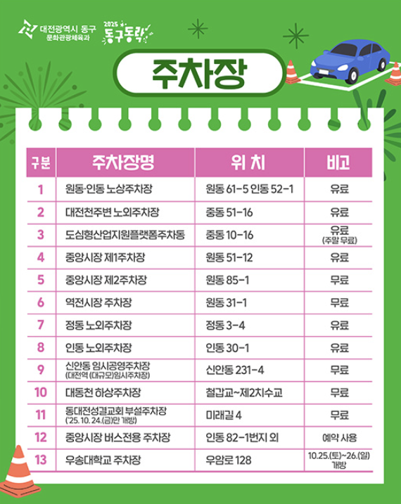 사진= 2025 대전 동구동락 축제 공식 홈페이지