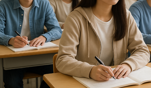 사진= 챗GPT 제작. 학원에서 수업듣는 학생들